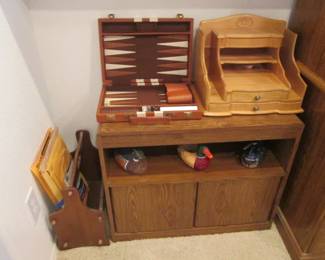 Duck Decoys. Desk-Top Unit, Storage Cabinet, Magazine Rack & Backgammon Game