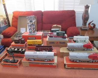 The Lionel Corporation "Santa Fe" Train Set.  See Listing at End of Photos for Contents.