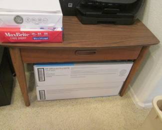 Paper Reams + Table with Drawer