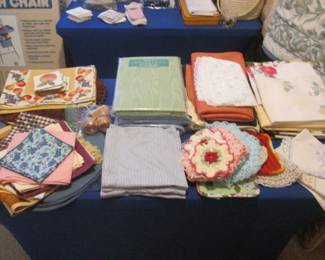 Vintage Linens, Doilies, Table Ware