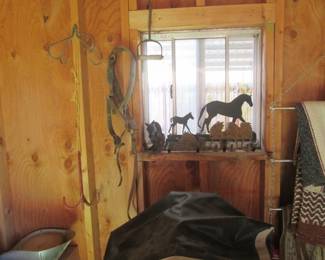 Wall-Mount Horse Supply Rack + Boat Cover (Black??)