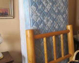 Twin Mattress Set + Twin Lodge Pole Headboard