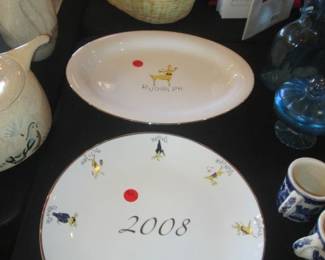 Pottery Barn Reindeer Christmas Platters