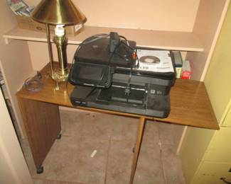 Drop-Leaf Work Table on Rollers