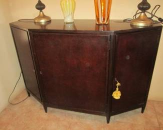 3-Door Art Deco Rosewood Sideboard, C-1930's