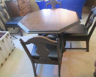 Octagonal-Shaped Game Table/4-Chairs, 46"