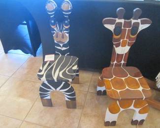 Zebra & Giraffe Kids Chairs