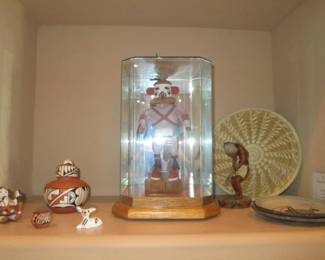 Native American Pottery, Baskets & Kachina/Case
