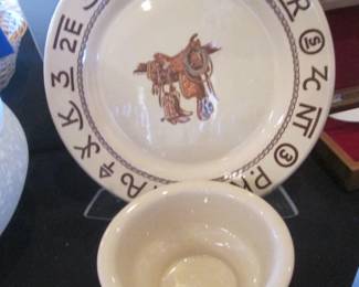 Westward Ho Plate and Coupe Soup Bowl