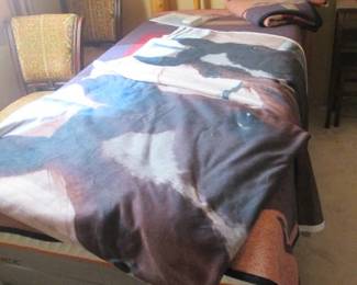 Twin Electric Bed By Tempur-Pedic + Twin Lodge Pole Headboard