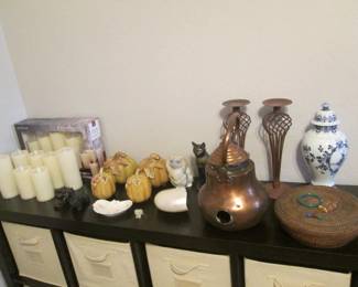 Candles + Copper, Ceramic & Basketry Collectibles