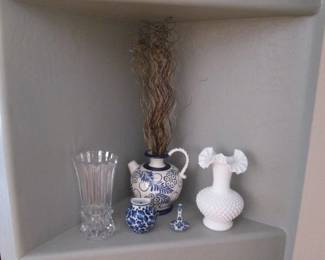 Blue & White + Vintage Hobnail Milk Glass