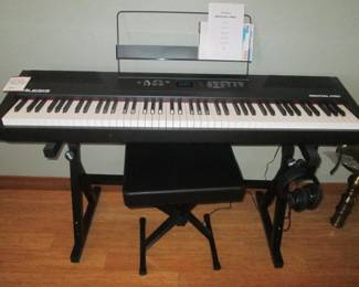 "Alesis Recital Pro" Keyboard, 52" X 18", Including Stand, Stool & Headphones