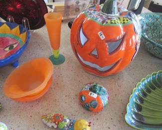 Kosta Boda Pieces; Talavera Pumpkin