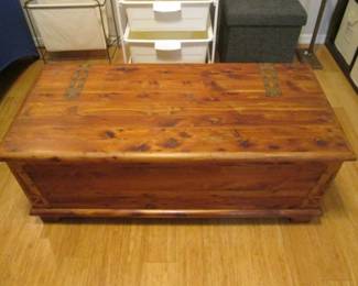 Pine Cedar Chest, Metal Hinges, 41" X 19"
