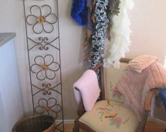 Metal Wall Art + Fluffy Boa Scarves 