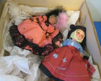 Vintage Bavarian Folk Costumed Dolls