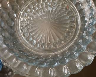 Vintage Anchor Hocking Sapphire Blue Bubble Plates