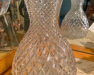 Vintage Romanski Diamond Pattern Crystal Vase