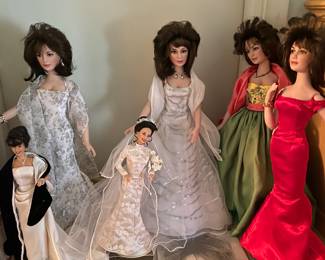 All My Children Erica Kane Porcelain Dolls, with Boxes