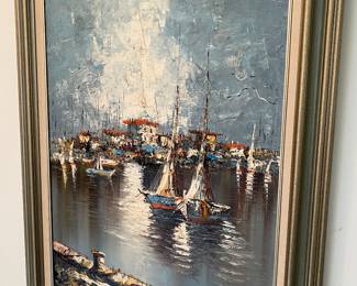 Vintage Original Oil Painting, Framed