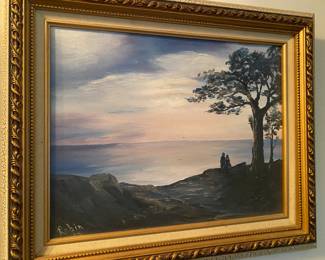 Vintage Original Oil Painting, Signed, Ornate Frame