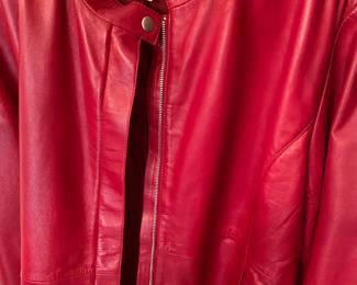 Elizabeth Red Leather Jacket