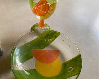 Vintage Citrus Glass Bowls/Glasses