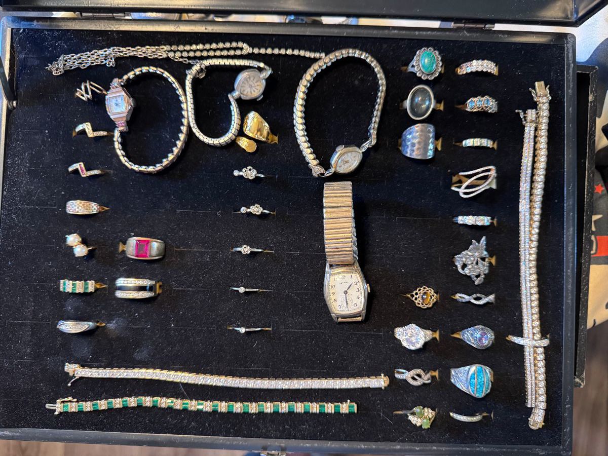 Gold, emeralds, rubies and Sterling silver