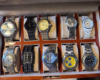 Great collection of men’s watches Seiko and Bouleva
