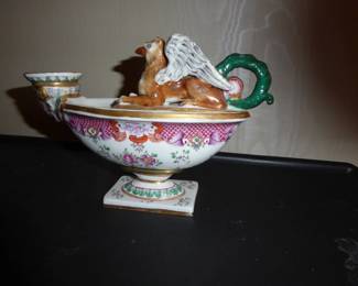 Edme, Samson et Cie Porcelain candle holder