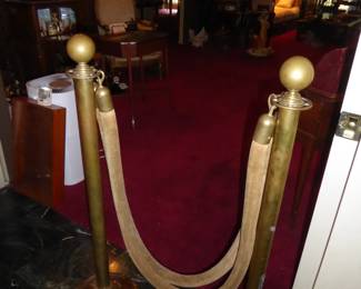Brass Stanchions  It's nice to keep your guests in line.