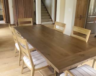 Four Hands oak table and chairs