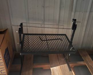 Camp fire grill, lots of camping stuff
