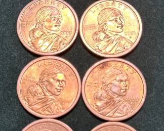 2000 P Sakakawea $1 coin 8 Total 