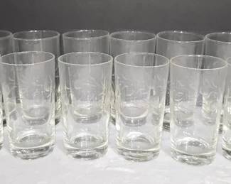 Beautifully Etched Glassware