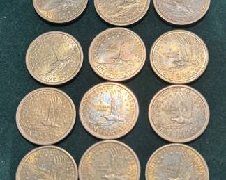 2000 Sakakawea $1 Coin 12 Total 