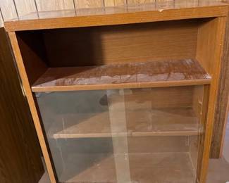 Vintage Shelf with Glass Doors 