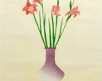 Lot 1055
Ed Baynard (American, 1940-2016) Lithograph in Colors on J. Whatman Paper 1998, 'Vase of Flowers', H 31.75" W 22.125"
