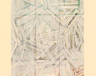 Lot 1049
Jasper Johns (American, B. 1930) Screenprint in Colors, on Kurotani Kozo Paper 1980, 'Usuyuki', H 45.875" W 14.875" Frame Size: H 54" W 22"