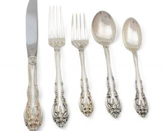 Lot 64
Gorham Sterling Silver Flatware "LaScala" Pattern 68 PCS