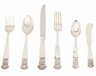 Lot 68
Old Newbury Crafters Sterling Silver Flatware 'Grenada Pattern', 36 PCS