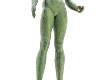 Lot 1017
Marshall Maynard Fredericks (American, 1908-1998) Bronze Sculpture, 'Eve', H 19" W 6" Depth 5"