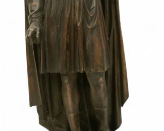 Lot 72
European Carved Oak Santos Figure 19th C., H 55" W 20" L 14"