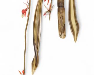 Lot 20
Debora Moore (American, B. 1960) Glass Wall Sculpture 'Epidendrum Triad I', H 52" W 13"
