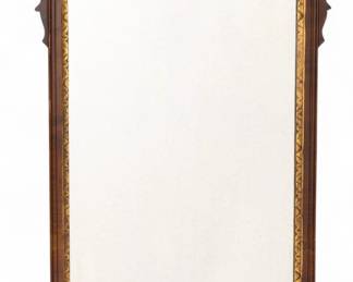 Lot 59
George III Chippendale Mahogany And Parcel Gilt Fret Mirror 1800, H 38" W 19"