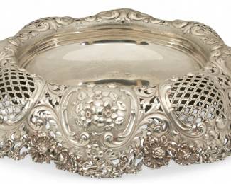 Lot 62
Frank Mauser Co (New York) Sterling Silver 78ozT Rare Centerpiece 1910, H 4.2" Dia. 19.7" 78 t oz