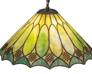 Lot 14
American Art Glass Hanging Shade H 8.5" Dia. 18"