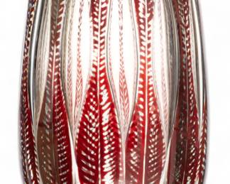 Lot 50
Edvin Ohrstrom for Orrefors (Sweden) Ariel Art Glass Vase H 7.7" Dia. 4.2"