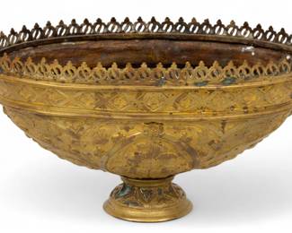 Lot 54
French Ancien Régime D'Ore Bronze Centerpiece Late 18th/Early 19th C., H 9" W 16" Depth 9"